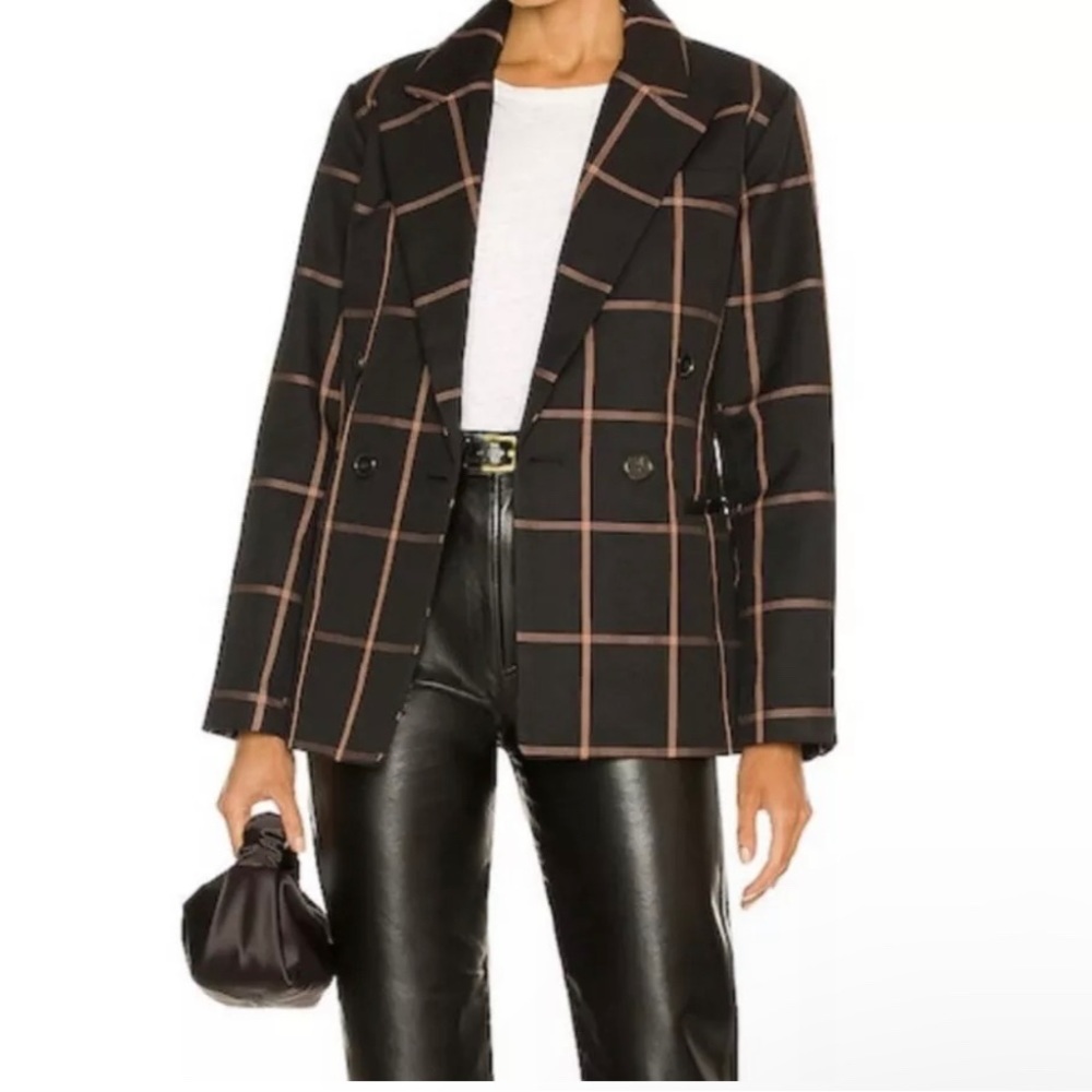 NWT LEVI'S Abner Blazer Abner in Bonnie Plaid Caviar in Black. - size M